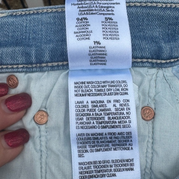 MOTHER LIL’ THE TOMCAT SKIMP JEANS ALL OVER THE MAP SIZE 26 - Picture 16 of 16